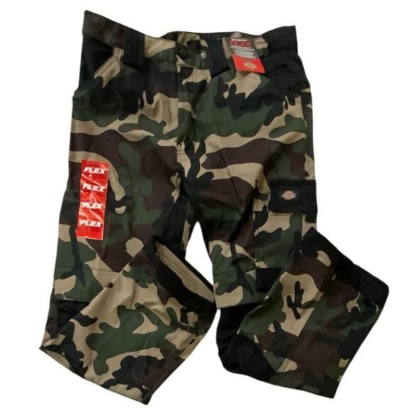 Dickies Flex Camo Cargo Pants 32x30 Utility Pockets Stretch Camouflage Workwear - Picture 3 of 13